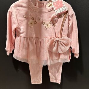Dixxon Baby Pink Floral Outfit